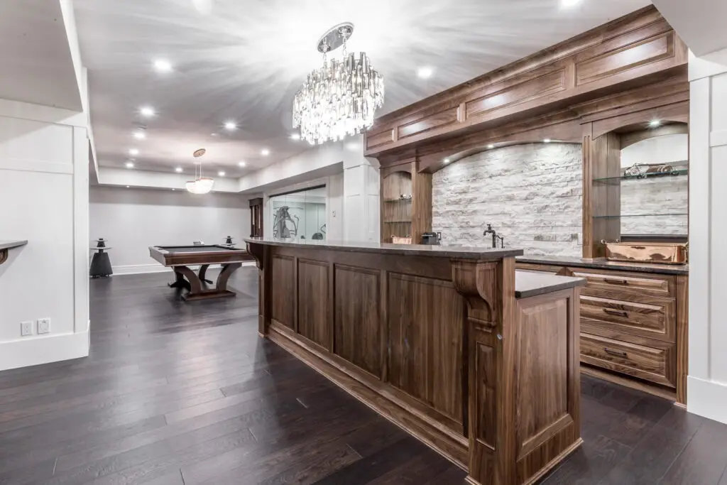 Custom home front elevation in Calgary
