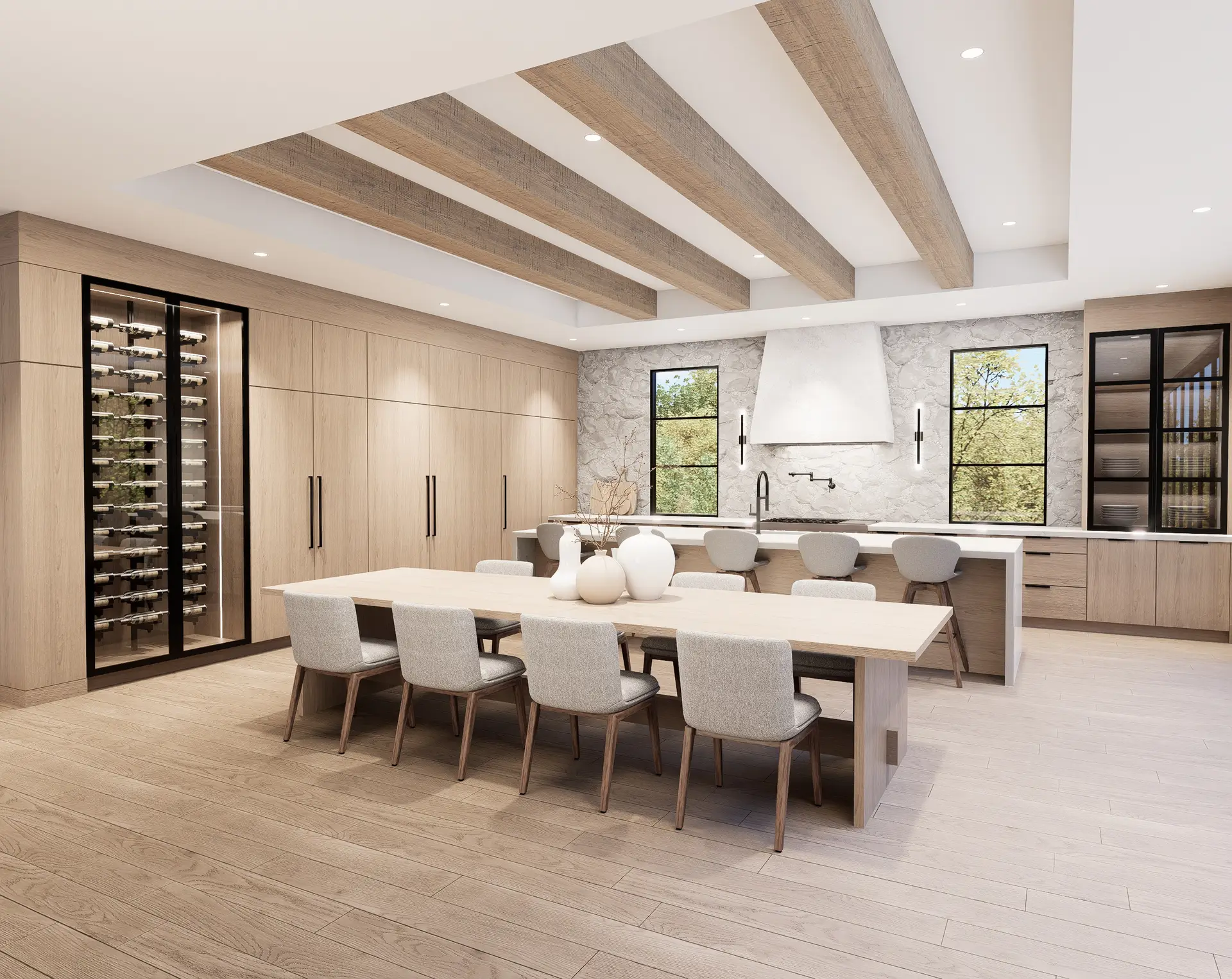 Kitchen 3D rendering